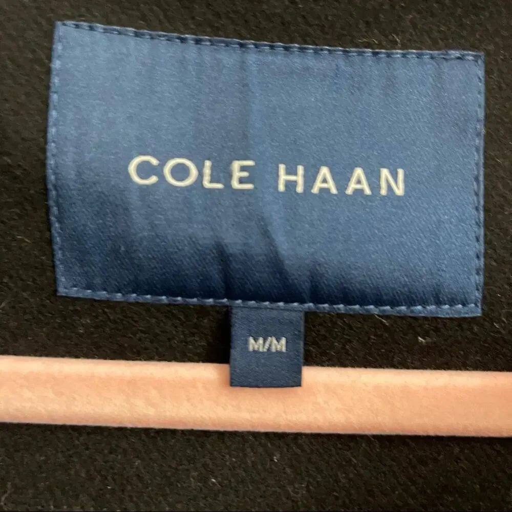 Cole Haan Black Wool Blend Coat - Picture 7 of 10